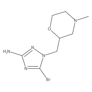 5-bromo-1-[(4-methylmorpholin-2-yl)methyl]-1H-1,2,4-triazol-3-amine Structure