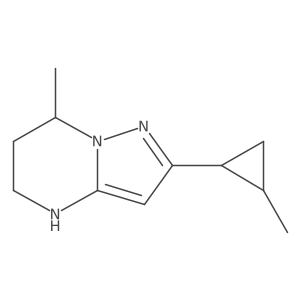 7-Methyl-2-(2-methylcyclopropyl)-4H,5H,6H,7H-pyrazolo[1,5-a]pyrimidine Structure