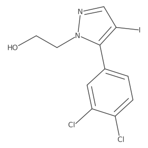 2-(5-(3,4-Dichlorophenyl)-4-iodo-1H-pyrazol-1-yl)ethanol结构式