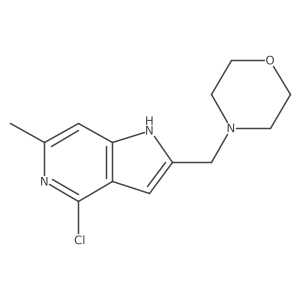 4-Chloro-6-methyl-2-(4-morpholinylmethyl)-1H-pyrrolo[3,2-c]pyridine Structure