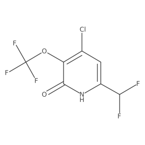 4-Chloro-6-(difluoromethyl)-3-(trifluoromethoxy)pyridin-2-ol结构式