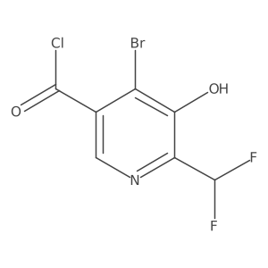 4-Bromo-6-(difluoromethyl)-5-hydroxynicotinoyl chloride Structure
