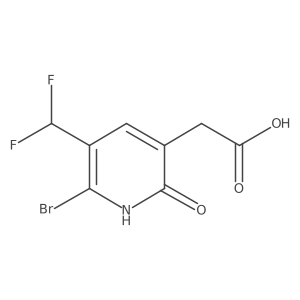 2-(6-Bromo-5-(difluoromethyl)-2-hydroxypyridin-3-yl)acetic acid Structure