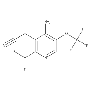 2-(4-Amino-2-(difluoromethyl)-5-(trifluoromethoxy)pyridin-3-yl)acetonitrile Structure