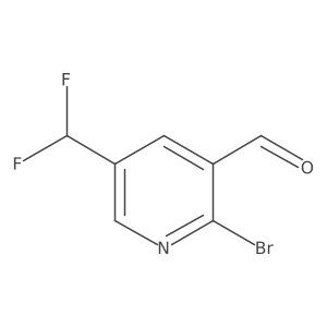 2-Bromo-5-(difluoromethyl)nicotinaldehyde Structure