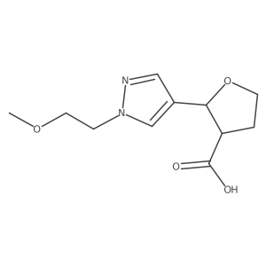 (2S,3S)-2-(1-(2-Methoxyethyl)-1H-pyrazol-4-yl)tetrahydrofuran-3-carboxylic acid结构式