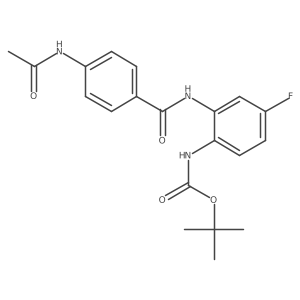 N-[2-[[4-(acetylamino)benzoyl]amino]-4-fluorophenyl]carbamic acid 1,1-dimethylethyl ester Structure