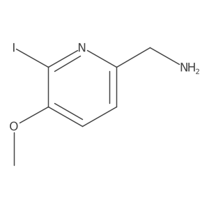 (6-Iodo-5-methoxypyridin-2-yl)methanamine结构式