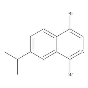 1,4-Dibromo-7-(propan-2-yl)isoquinoline Structure