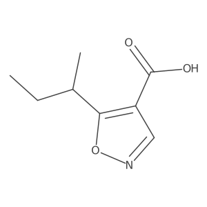 5-(Butan-2-yl)-1,2-oxazole-4-carboxylic acid结构式