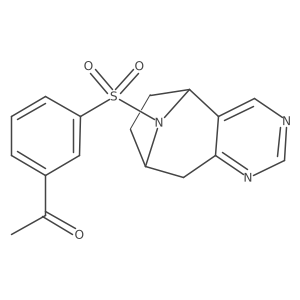 1-(3-(((5R,8S)-6,7,8,9-tetrahydro-5H-5,8-epiminocyclohepta[d]pyrimidin-10-yl)sulfonyl)phenyl)ethanone Structure