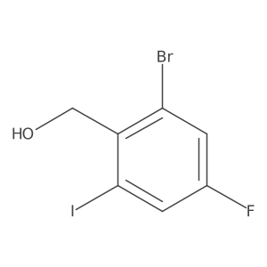 (2-Bromo-4-fluoro-6-iodophenyl)methanol Structure