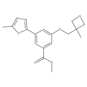 3-[(3-Methyl-3-oxetanyl)methoxy]-5-(5-methyl-2-thiazolyl)benzoic acid methyl ester Structure