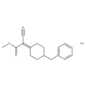 Methyl (1-benzylpiperidin-4-ylidene)(cyano)acetate hydrochloride Structure
