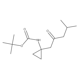 tert-butyl N-[1-(4-methyl-2-oxopentyl)cyclopropyl]carbamate Structure