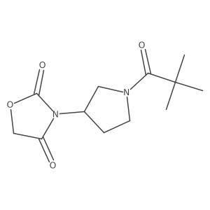 3-(1-Pivaloylpyrrolidin-3-yl)oxazolidine-2,4-dione结构式