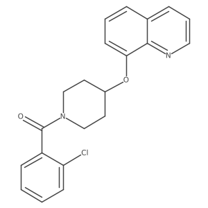 (2-Chlorophenyl)(4-(quinolin-8-yloxy)piperidin-1-yl)methanone Structure