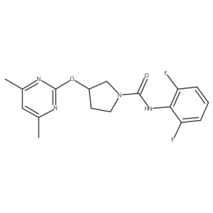 N-(2,6-difluorophenyl)-3-((4,6-dimethylpyrimidin-2-yl)oxy)pyrrolidine-1-carboxamide Structure