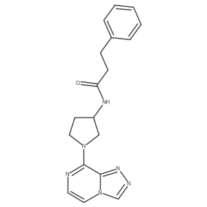 N-(1-([1,2,4]triazolo[4,3-a]pyrazin-8-yl)pyrrolidin-3-yl)-3-phenylpropanamide Structure