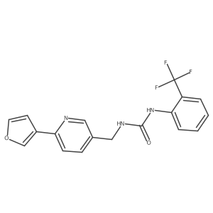 1-((6-(Furan-3-yl)pyridin-3-yl)methyl)-3-(2-(trifluoromethyl)phenyl)urea Structure