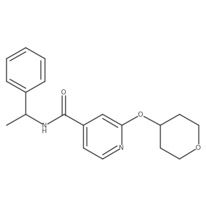 N-(1-phenylethyl)-2-((tetrahydro-2H-pyran-4-yl)oxy)isonicotinamide Structure