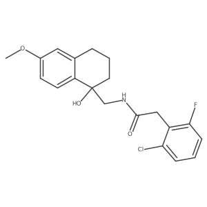 2-(2-chloro-6-fluorophenyl)-N-((1-hydroxy-6-methoxy-1,2,3,4-tetrahydronaphthalen-1-yl)methyl)acetamide Structure