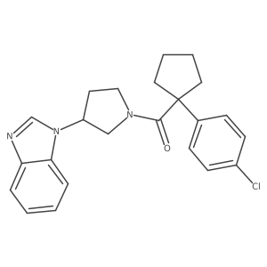 (3-(1H-benzo[d]imidazol-1-yl)pyrrolidin-1-yl)(1-(4-chlorophenyl)cyclopentyl)methanone Structure