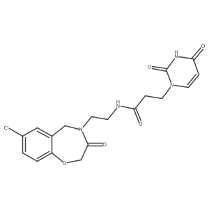 N-(2-(7-chloro-3-oxo-2,3-dihydrobenzo[f][1,4]oxazepin-4(5H)-yl)ethyl)-3-(2,4-dioxo-3,4-dihydropyrimidin-1(2H)-yl)propanamide结构式
