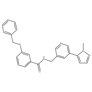 3-(benzyloxy)-N-((5-(1-methyl-1H-pyrazol-5-yl)pyridin-3-yl)methyl)benzamide Structure