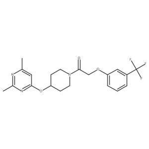 1-(4-((2,6-Dimethylpyrimidin-4-yl)oxy)piperidin-1-yl)-2-(3-(trifluoromethyl)phenoxy)ethanone Structure
