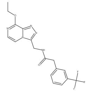 N-((8-ethoxy-[1,2,4]triazolo[4,3-a]pyrazin-3-yl)methyl)-2-(3-(trifluoromethyl)phenyl)acetamide结构式