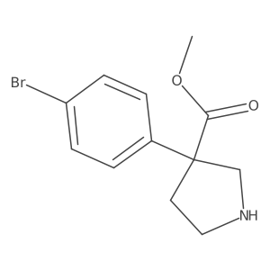 Methyl 3-(4-bromophenyl)pyrrolidine-3-carboxylate Structure