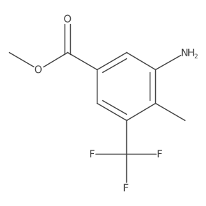 Methyl 3-amino-4-methyl-5-(trifluoromethyl)benzoate结构式