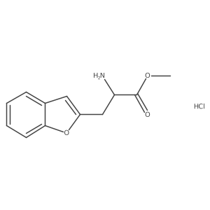 Methyl 2-amino-3-(1-benzofuran-2-yl)propanoate hydrochloride结构式