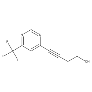 4-[6-(Trifluoromethyl)pyrimidin-4-yl]but-3-yn-1-ol结构式