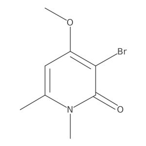 3-Bromo-4-methoxy-1,6-dimethylpyridin-2(1h)-one Structure