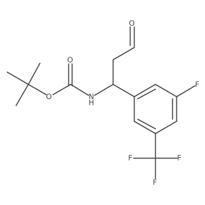 tert-butyl N-[(1R)-1-[3-fluoro-5-(trifluoromethyl)phenyl]-3-oxopropyl]carbamate结构式