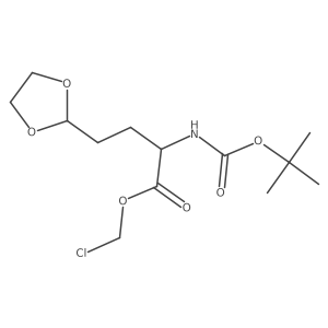 Chloromethyl 2-{[(tert-butoxy)carbonyl]amino}-4-(1,3-dioxolan-2-yl)butanoate结构式