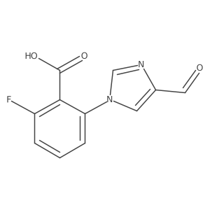 2-fluoro-6-(4-formyl-1H-imidazol-1-yl)benzoic acid结构式