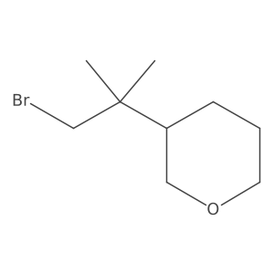 3-(1-Bromo-2-methylpropan-2-yl)oxane Structure