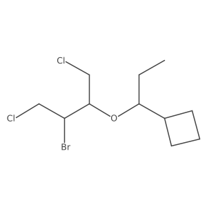 {1-[(3-Bromo-1,4-dichlorobutan-2-yl)oxy]propyl}cyclobutane Structure