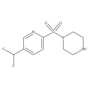 1-{[5-(Difluoromethyl)pyridin-2-yl]sulfonyl}piperazine Structure