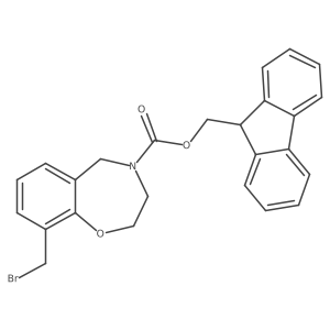 (9H-fluoren-9-yl)methyl 9-(bromomethyl)-2,3,4,5-tetrahydro-1,4-benzoxazepine-4-carboxylate Structure
