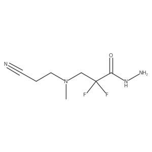 3-[(2-Cyanoethyl)(methyl)amino]-2,2-difluoropropanehydrazide结构式
