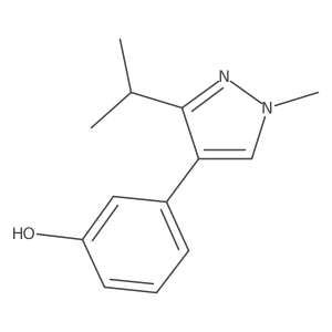 3-[1-methyl-3-(propan-2-yl)-1H-pyrazol-4-yl]phenol结构式