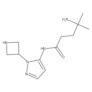 4-amino-N-[1-(azetidin-3-yl)-1H-pyrazol-5-yl]-4-methylpentanamide Structure