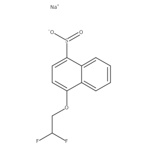 Sodium 4-(2,2-difluoroethoxy)naphthalene-1-sulfinate结构式