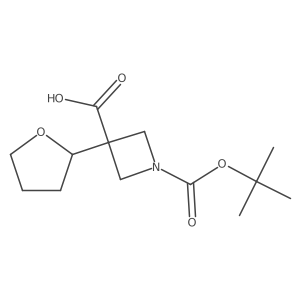 1-[(Tert-butoxy)carbonyl]-3-(oxolan-2-yl)azetidine-3-carboxylic acid结构式