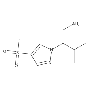 2-(4-methanesulfonyl-1H-pyrazol-1-yl)-3-methylbutan-1-amine Structure