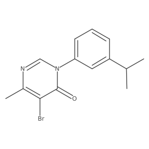 5-Bromo-6-methyl-3-[3-(propan-2-yl)phenyl]-3,4-dihydropyrimidin-4-one Structure